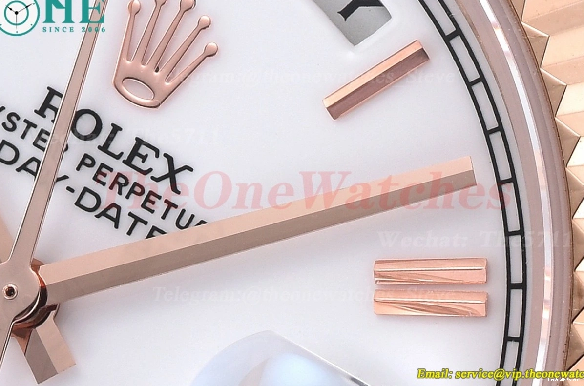 MY8215 GDF Daydate RG RG Dial White 40mm 0110